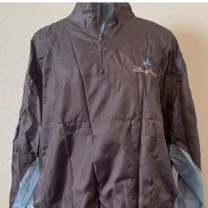 Disney Parks Windbreaker Rain Jacket Pullover XL/XXL Vented Packable 1/4 Zip